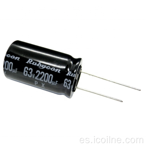 Capacidad original de 2200uf 63V en condensador electrolítico de aluminio